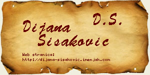 Dijana Šišaković vizit kartica